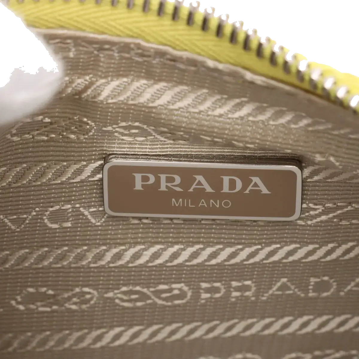 Pre-Loved Re-Edition 2005 Shoulder Bag Crochet Raffia Gingham Mini with Silver Hardware, Yellow and White