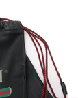 Pre-Loved Logo Print Drawstring Backpack Leather Medium with Black Hardware, Black