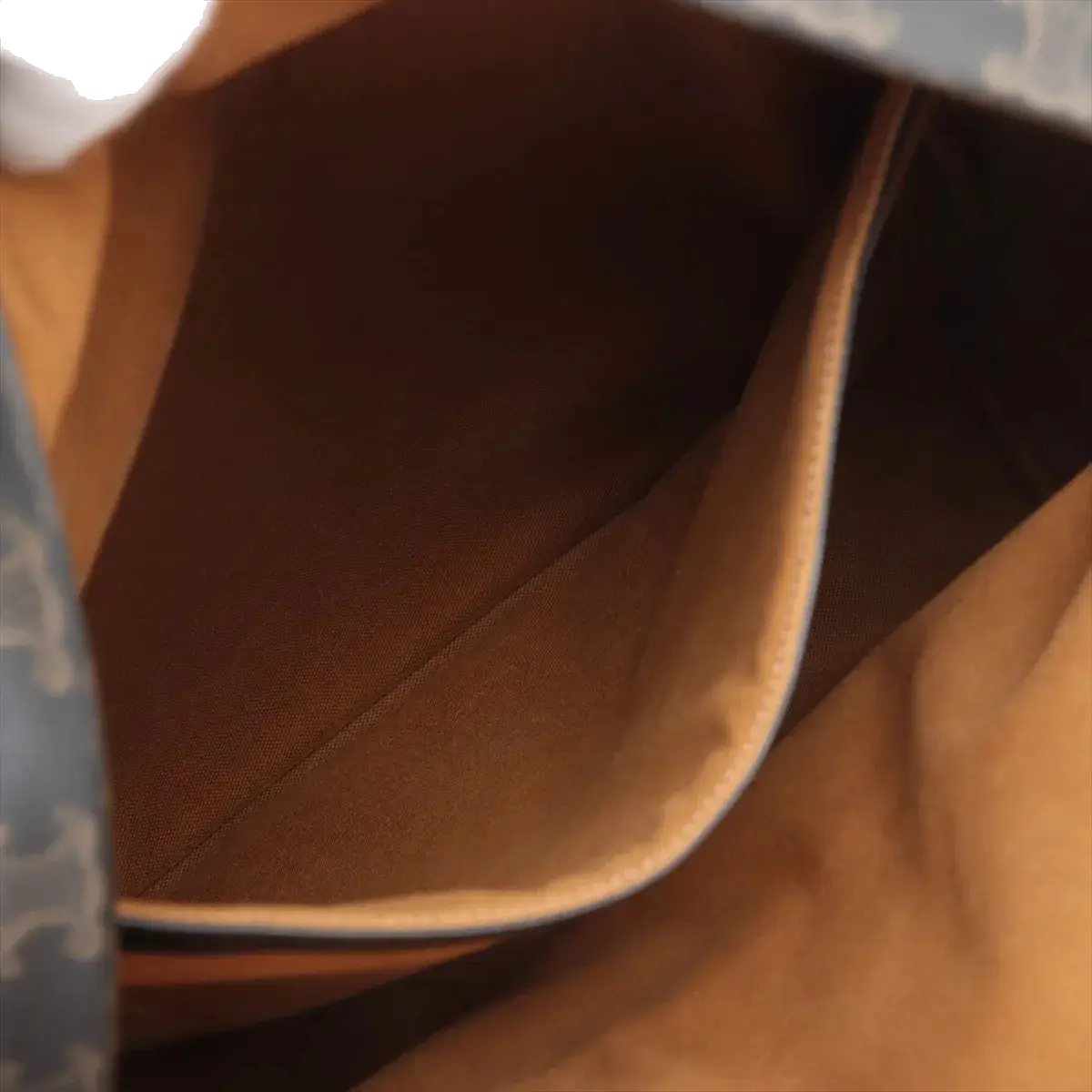 Pre-Loved Triomphe Backpack Triomphe Coated Canvas with Gold Hardware, Brown