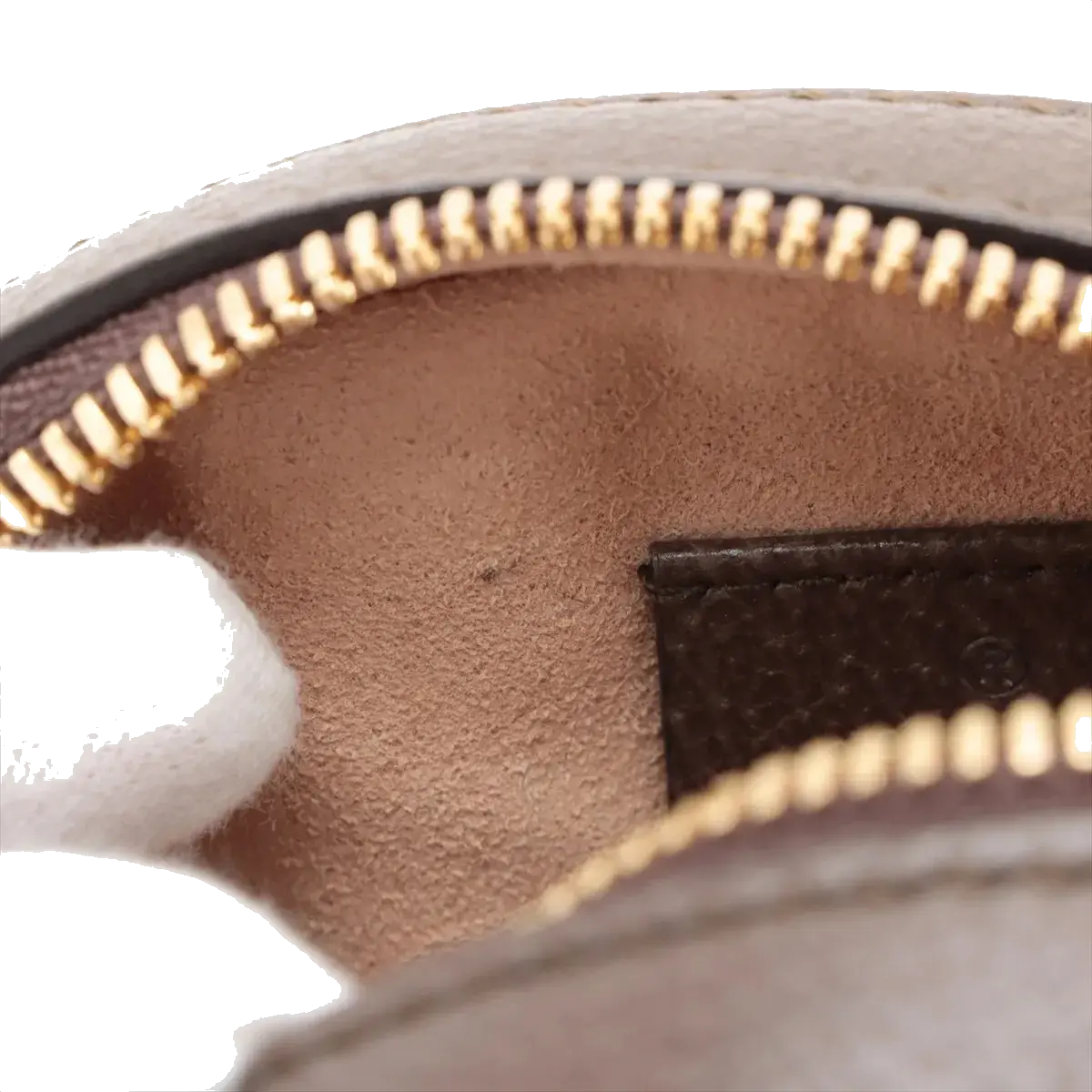 Pre-Loved Ophidia Round Mini Crossbody Bag Monogram Coated Canvas Mini with Gold Hardware, Beige Ebony