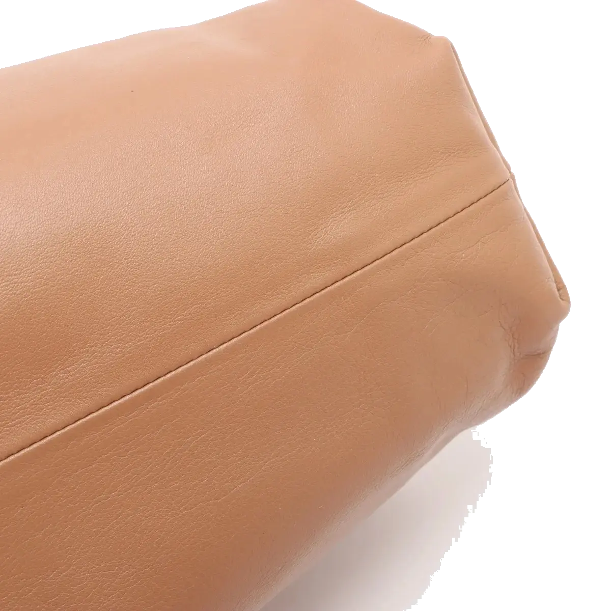 Pre-Loved The Pouch Clutch Leather with Gold Hardware, Camel