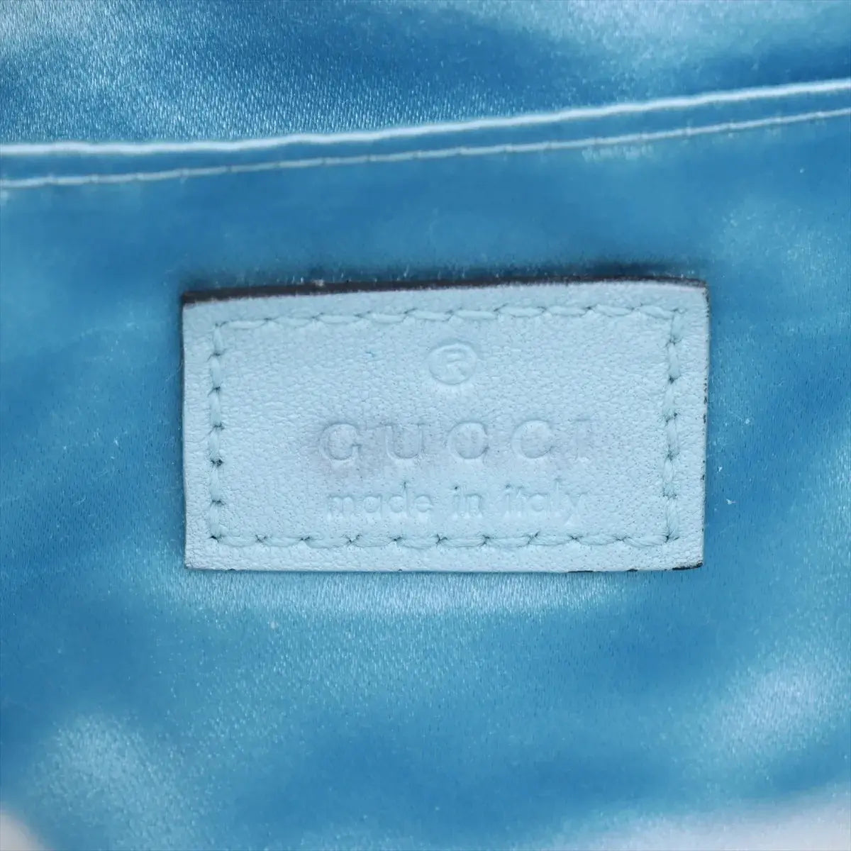 Pre-Loved Horsebit Chain Shoulder Bag Quilted Leather Small with Silver Hardware, Light Blue