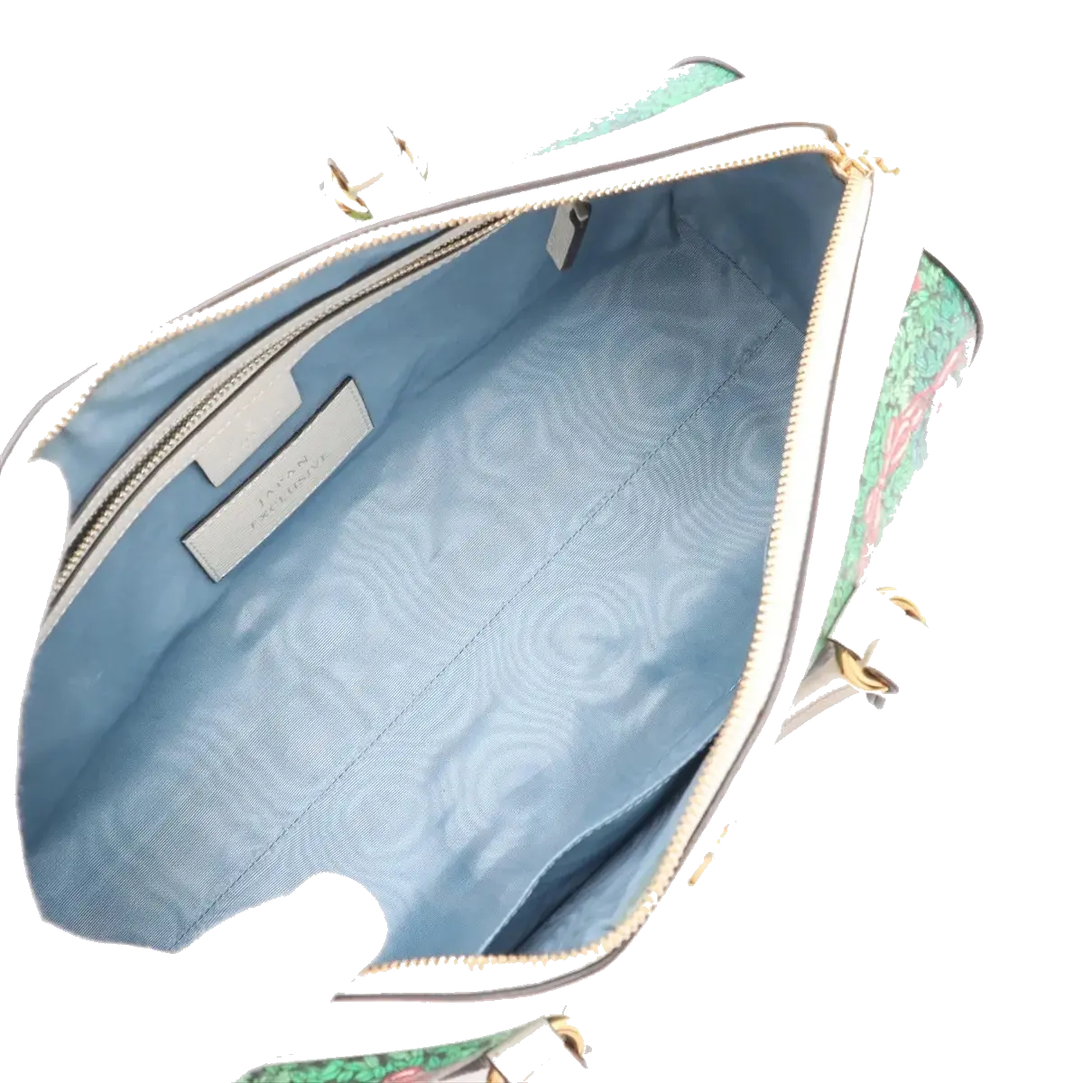 Pre-Loved Ophidia Handbag Floral Print Coated Canvas Small with Gold Hardware, White/Green/Pink