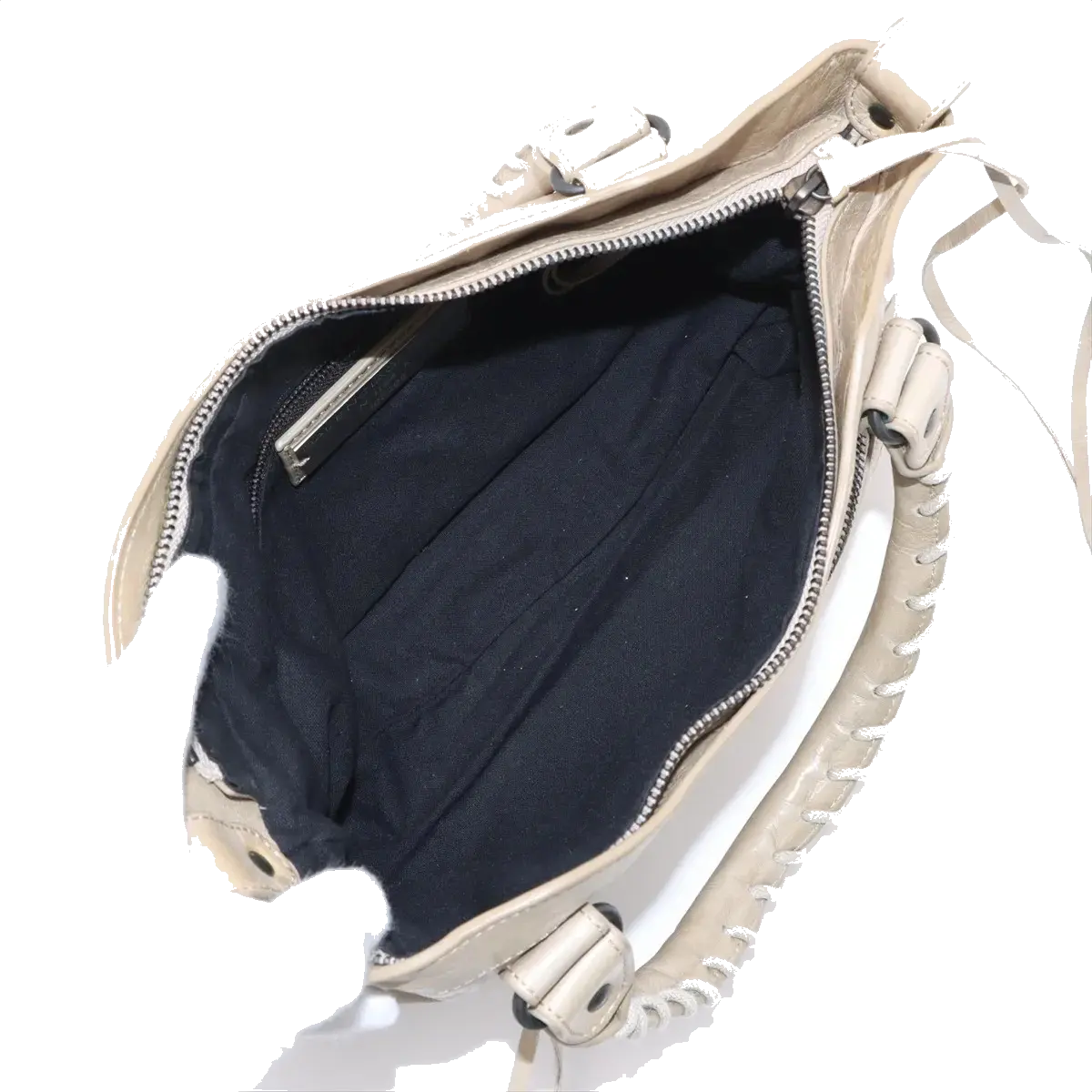 Pre-Loved First Handbag Leather Small with Aged Black Hardware, Beige