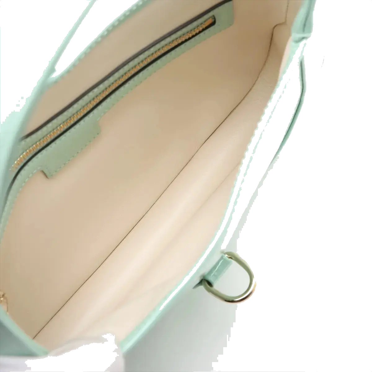 Pre-Loved Jackie Shoulder Bag Leather Small with Gold Hardware, Mint Green