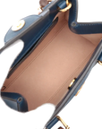 Pre-Loved Diana Bamboo Tote Leather Mini with Gold Hardware, Blue