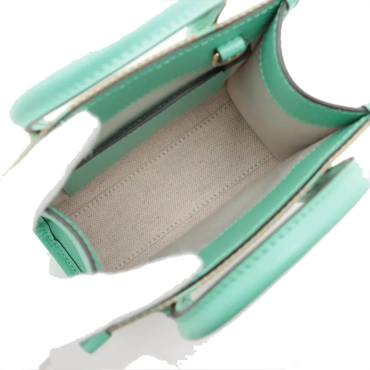 Pre-Loved Jumbo GG Mini Tote Tote Monogram Coated Canvas Mini with Gold Hardware, Beige and Green