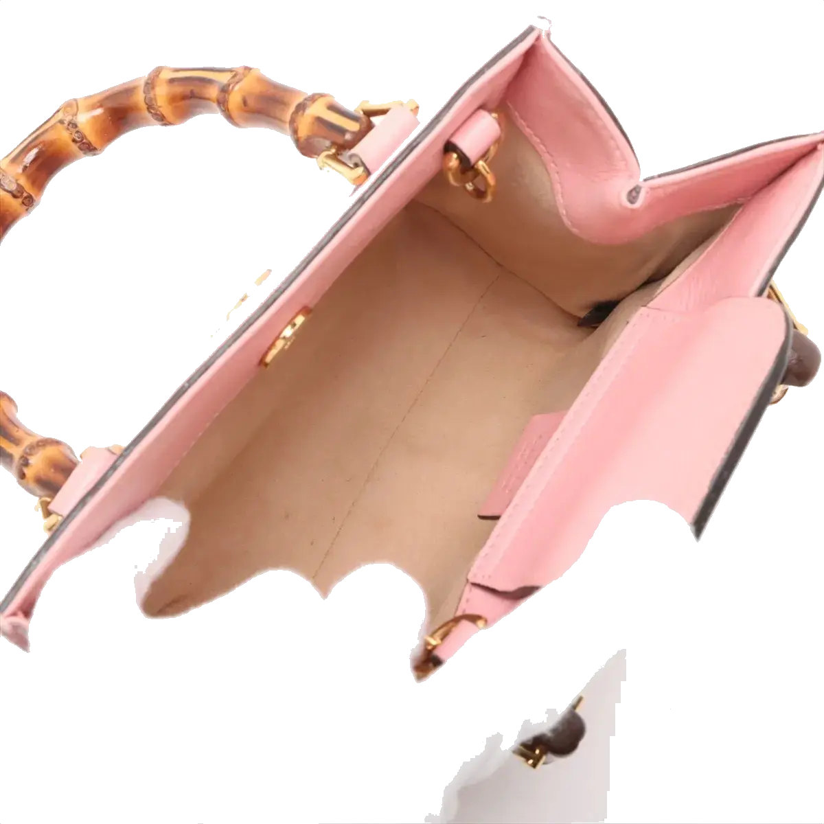 Pre-Loved Diana Bamboo Tote Leather Mini with Gold Hardware, Pink
