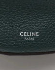 Pre-Loved Big Bag Bucket Bucket Bag Leather Nano with Silver Hardware, Dark Green