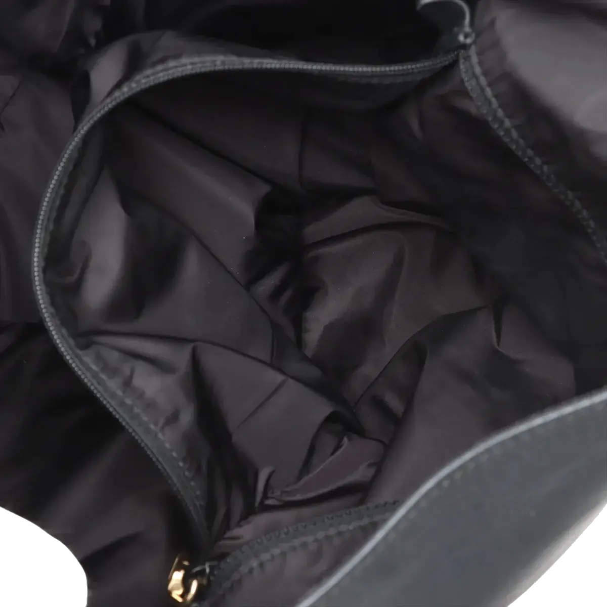 Pre-Loved Nappa Leather Hobo Shoulder Bag Leather with Gold Hardware, Black
