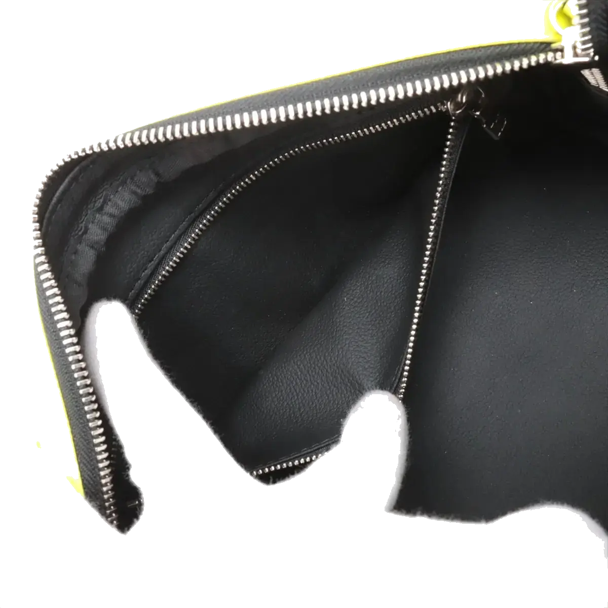 Pre-Loved Dopp Kit Pochette Monogram Coated Canvas with Silver Hardware, Neon Yellow