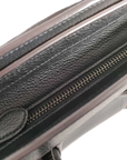 Pre-Loved Luggage Tote Leather Micro with Silver Hardware, Black