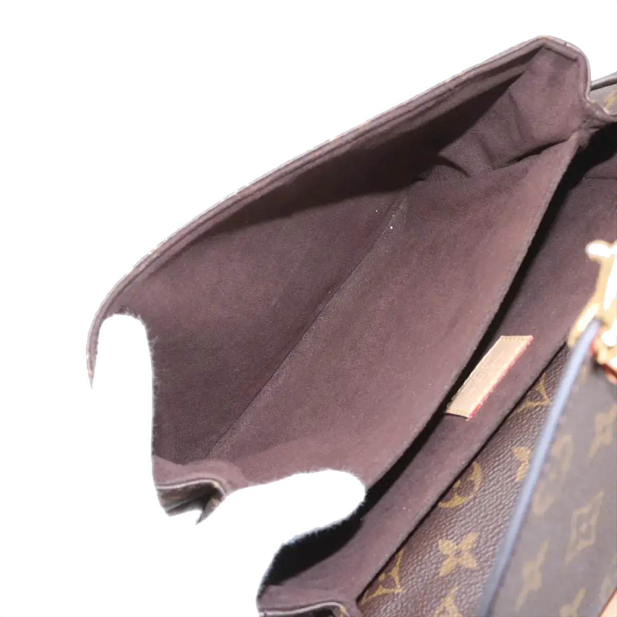 Pre-Loved Pochette Métis Crossbody Bag Monogram Coated Canvas with Gold Hardware, Brown