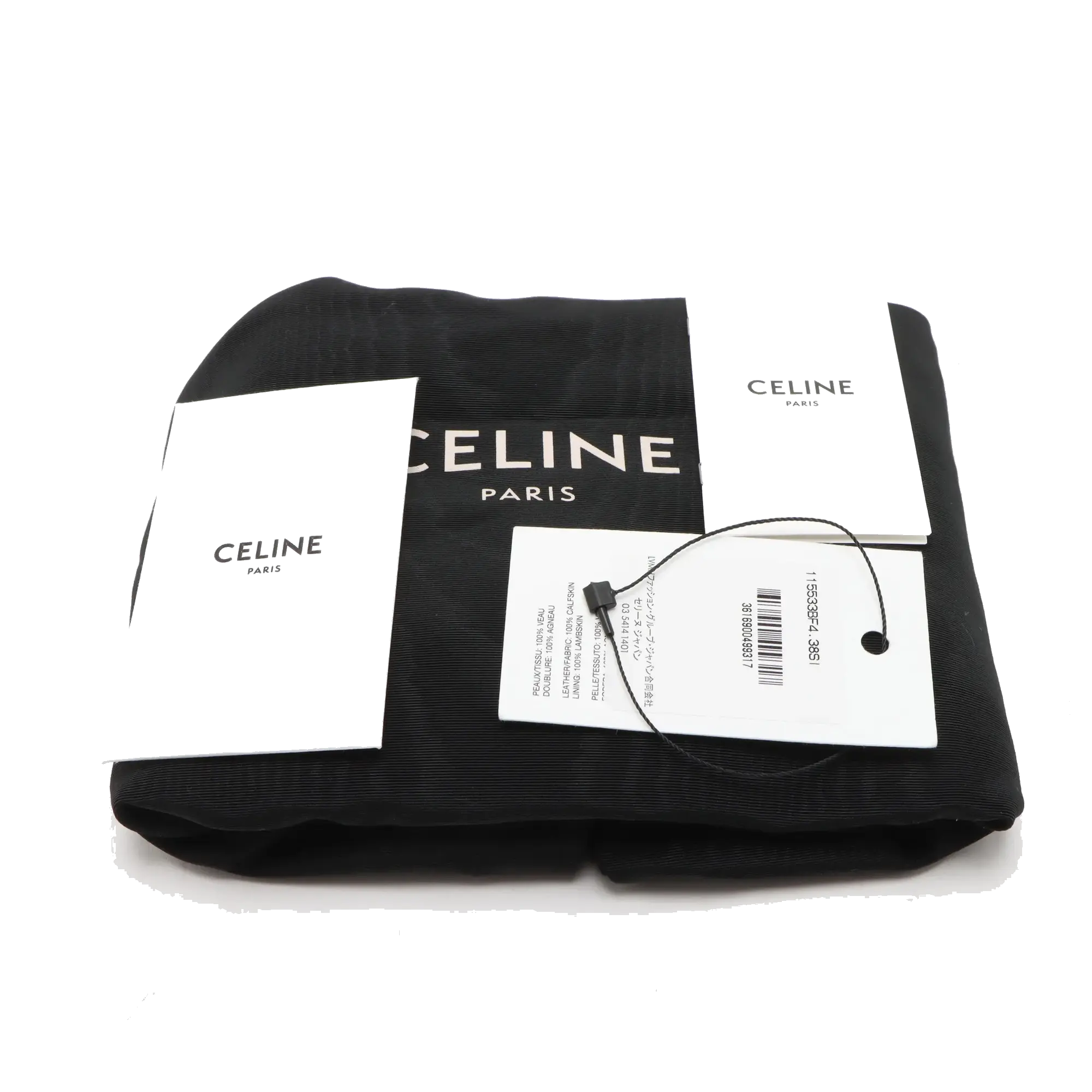 Pre-Loved Triomphe Shoulder Bag Leather with Silver Hardware, Black