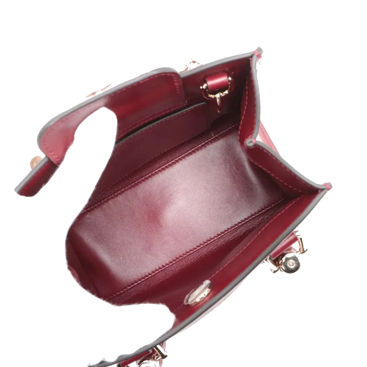 Pre-Loved Diana Tote Leather Mini with Gold Hardware, Burgundy