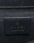 Pre-Loved Horsebit Chain Clutch Clutch Monogram Coated Canvas with Silver Hardware, Black