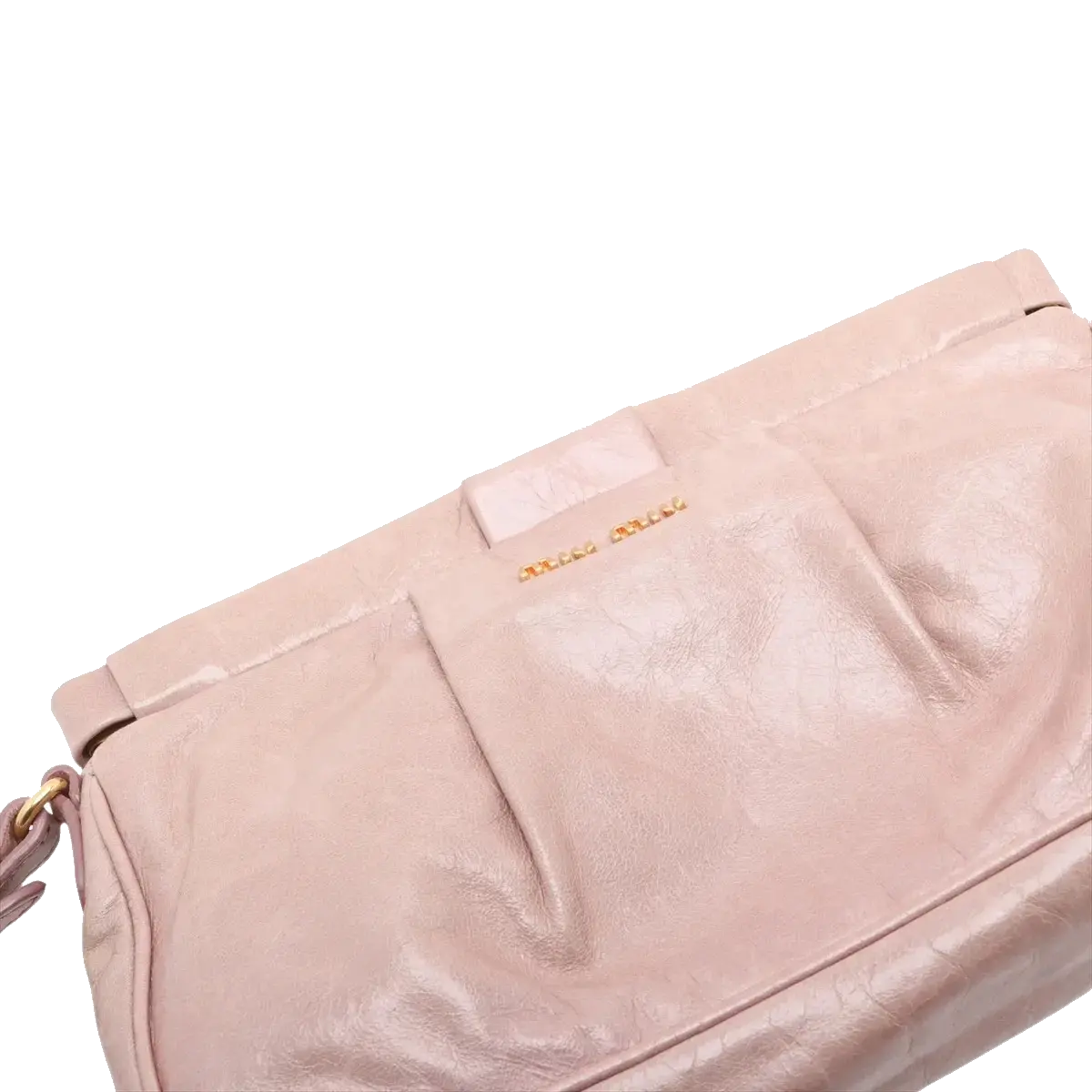 Pre-Loved Vitello Lux Frame Clutch Leather with Gold Hardware, Pink