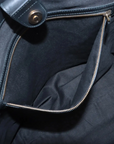 Pre-Loved Stirrup Tote Floral Suede Large with Gold Hardware, Black