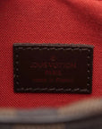 Pre-Loved Olav PM Crossbody Bag Damier Canvas Coated with Gold Hardware PM, Brown