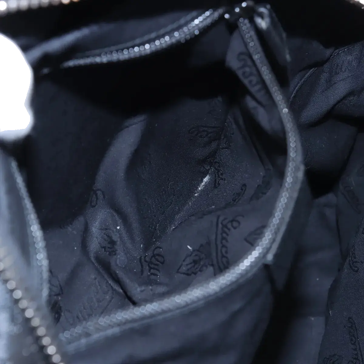 Pre-Loved GG Imprime Backpack Monogram Coated Canvas with Silver Hardware, Black