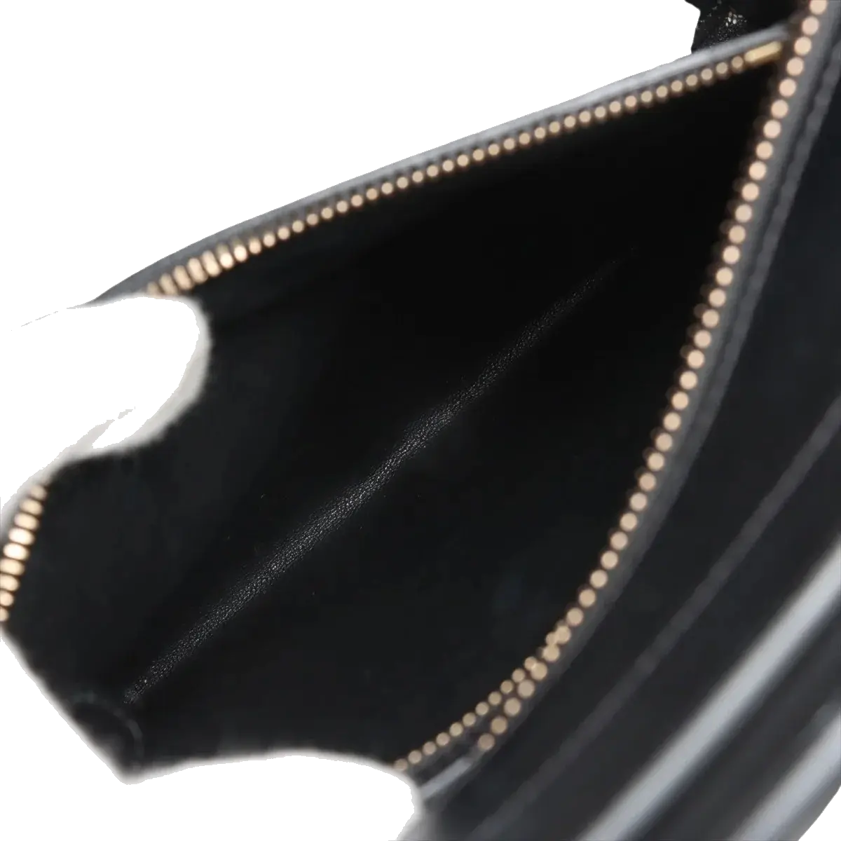 Pre-Loved Luggage Tote Leather Mini with Gold Hardware, Black and White