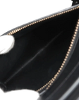 Pre-Loved Luggage Tote Leather Mini with Gold Hardware, Black and White