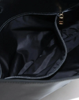 Pre-Loved Padded Nappa Leather Hobo Shoulder Bag Leather with Gold Hardware, Black