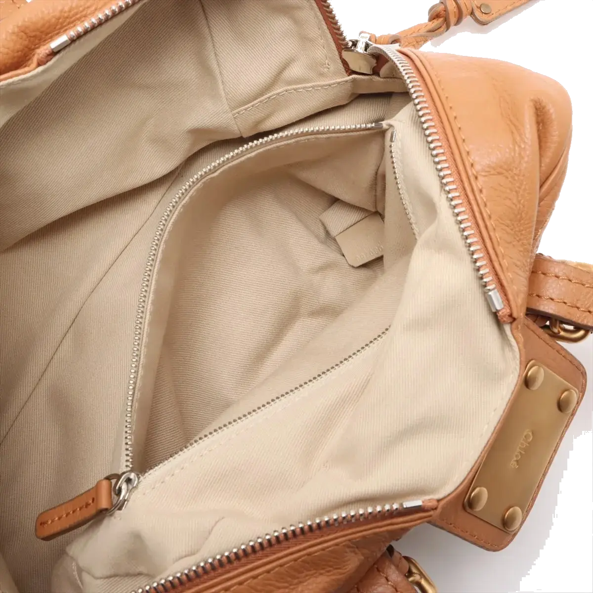 Pre-Loved Paddington Handbag Leather with Aged Gold Hardware, Tan