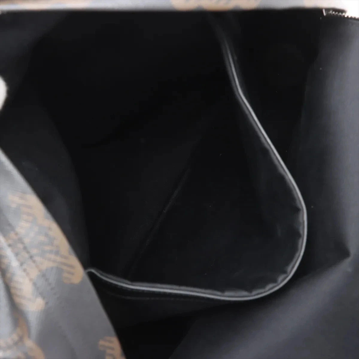 Pre-Loved Triomphe Backpack Triomphe Coated Canvas with Silver Hardware, Black and Brown