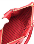 Pre-Loved Mazarine Tote Monogram Leather PM with Gold Hardware, Red