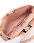 Pre-Loved Peekaboo Handbag Leather Mini with Silver Hardware, Pink