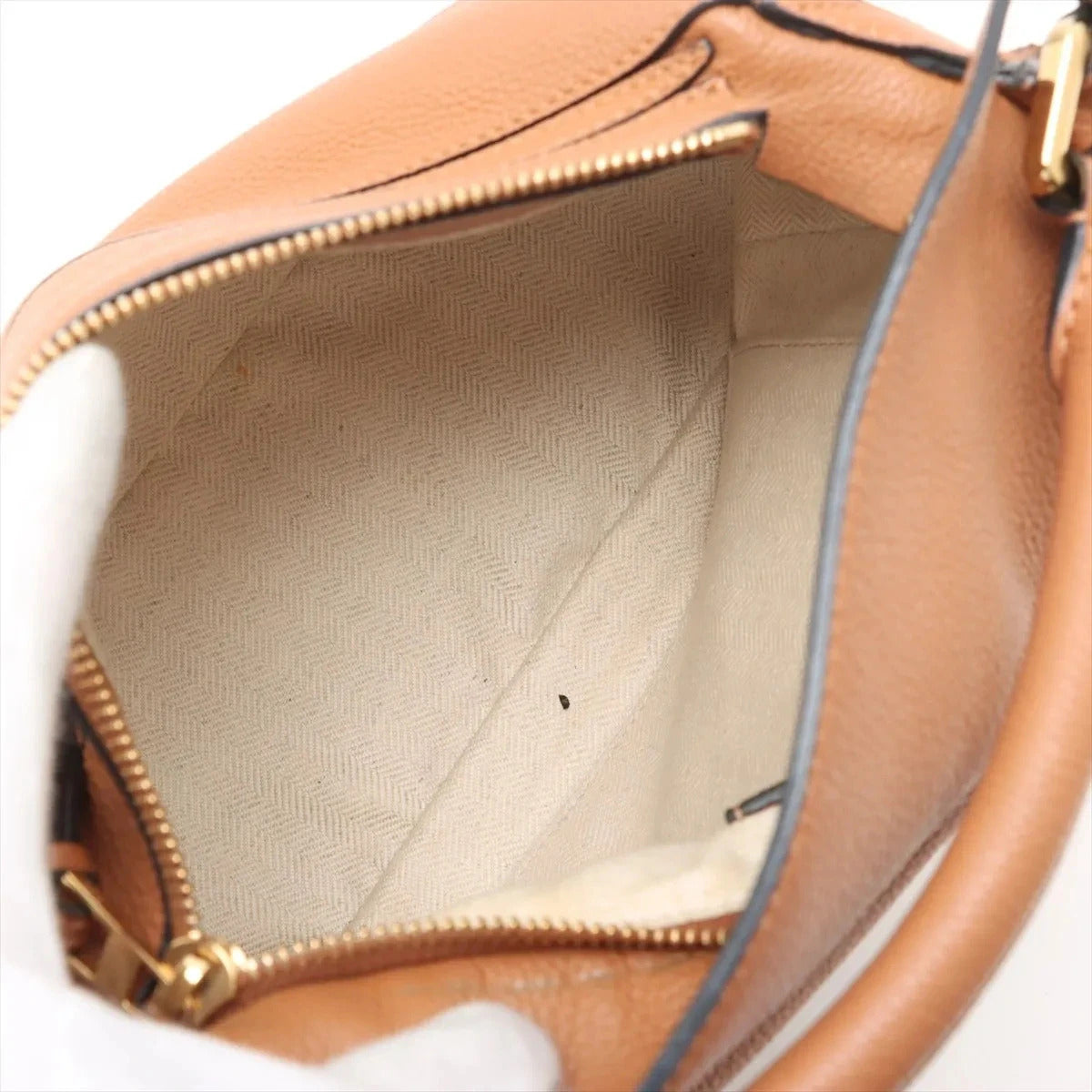 Pre-Loved Puzzle Handbag Leather Small with Gold Hardware, Tan