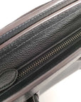 Pre-Loved Luggage Tote Leather Micro with Silver Hardware, Black