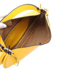 Pre-Loved Fortune Hobo Shoulder Bag Leather with Silver Hardware, Yellow