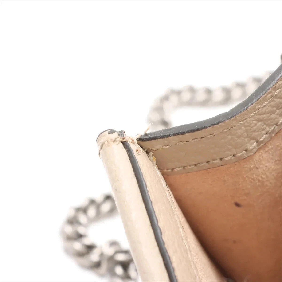 Pre-Loved Dionysus Crossbody Bag Monogram Coated Canvas Super Mini with Silver Hardware, Beige