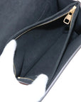 Pre-Loved Dauphine Shoulder Bag Monogram Coated Canvas MM with Gold Hardware, Brown