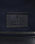 Pre-Loved Belt Bag Guccissima Leather with Silver Hardware, Navy