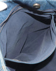 Pre-Loved CC Denim Tote Denim with Tortoise Shell Hardware, Blue