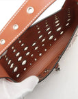 Pre-Loved Jackie Shoulder Bag Leather Small with Silver Hardware, Cognac Brown