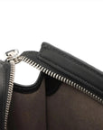Pre-Loved Web Microguccissima Pouch Clutch Microguccissima Leather with Silver Hardware, Black