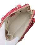 Pre-Loved Horsebit 1955 Handbag Woven Raffia Mini with Gold Hardware, Pink