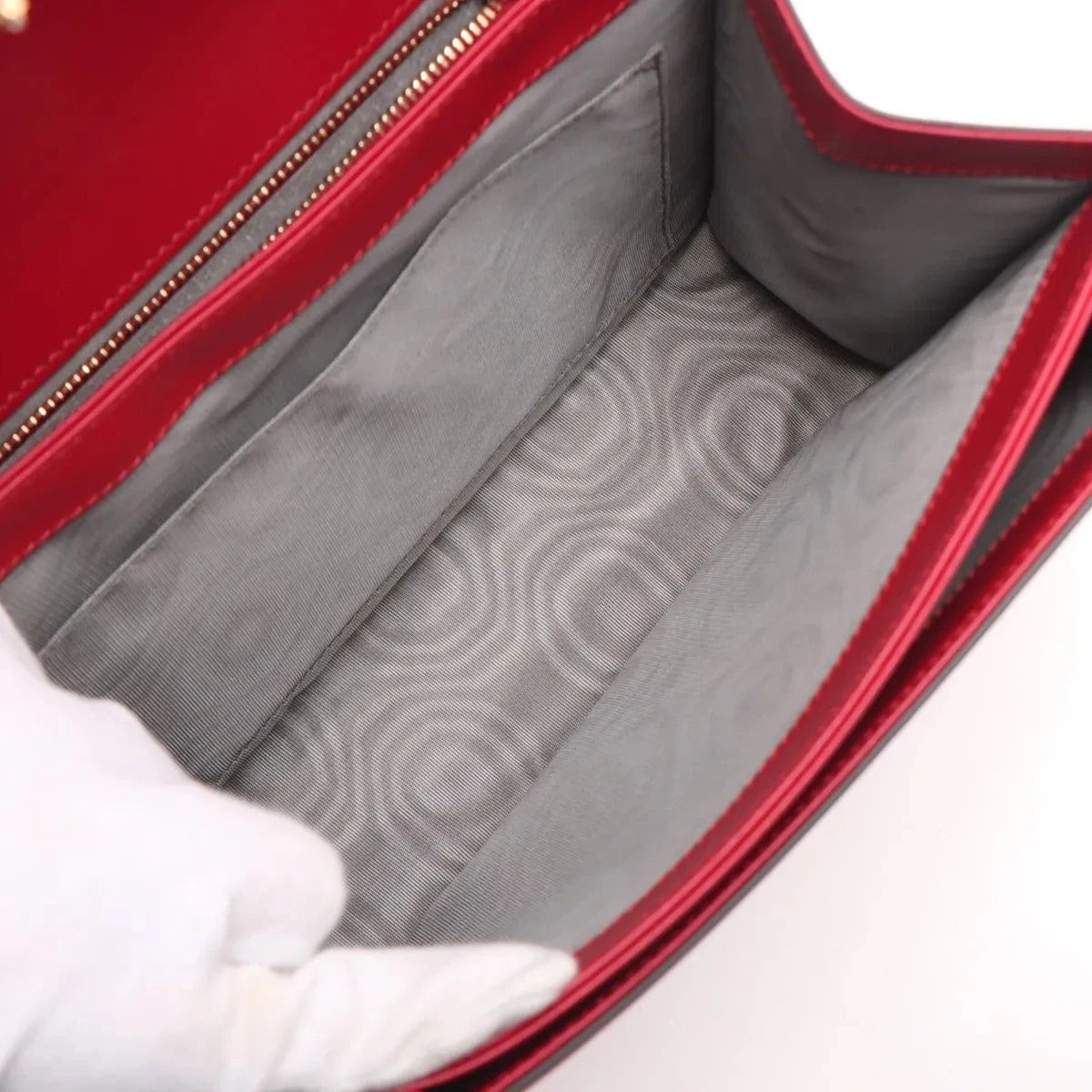 Pre-Loved Zumi Shoulder Bag Leather Small with Gold Hardware, Red