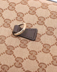 Pre-Loved Jackie Crossbody Bag Monogram Coated Canvas Mini with Gold Hardware, Beige Brown