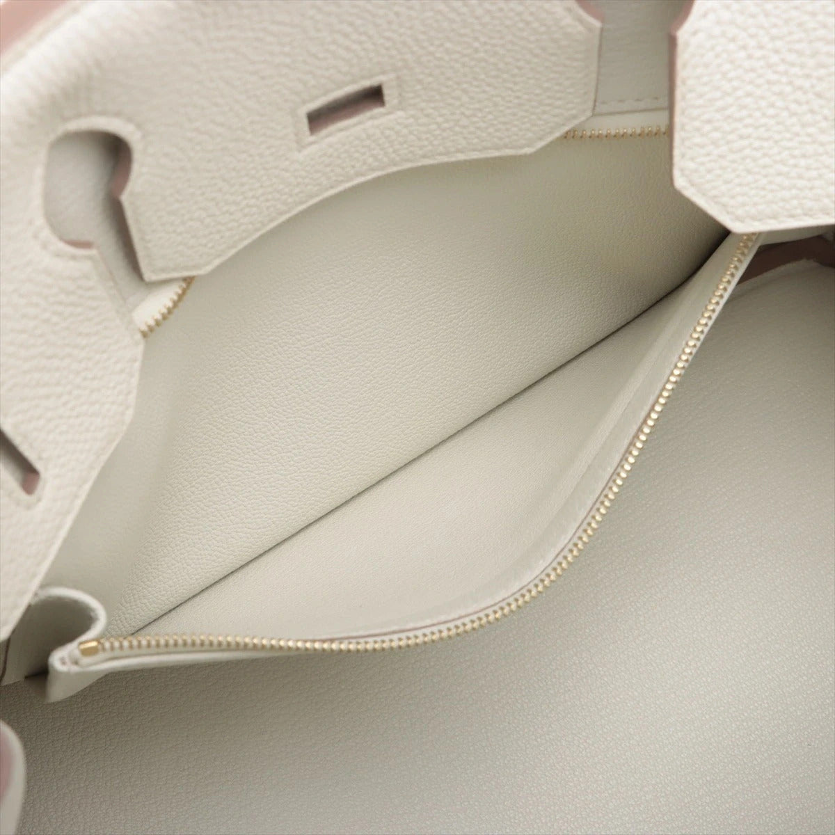 Pre-Loved Birkin Handbag Leather 30 with Gold Hardware, White