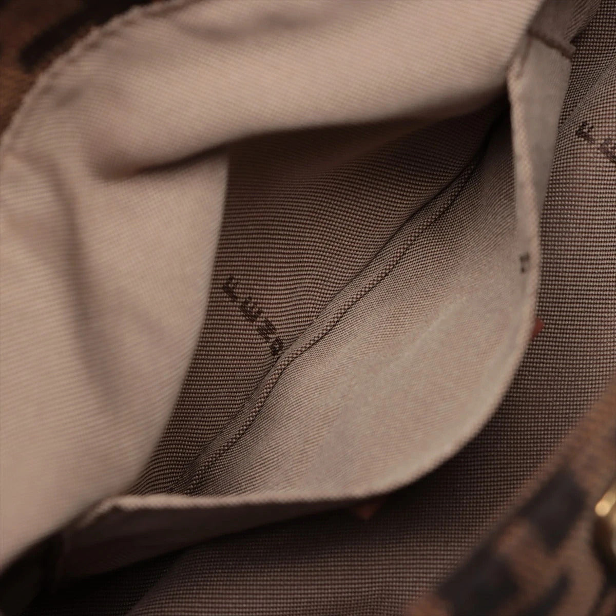 Pre-Loved Mia Shoulder Bag Zucca Coated Canvas with Gold Hardware, Brown