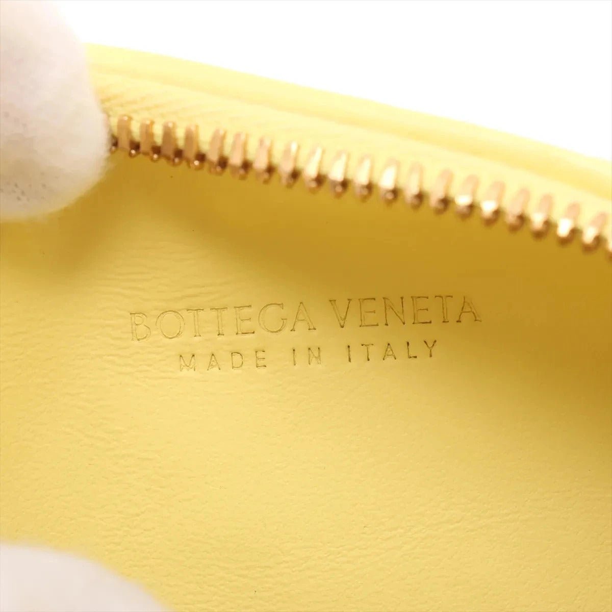 Pre-Loved Wallace Shoulder Bag Intrecciato Leather Small with Gold Hardware, Yellow