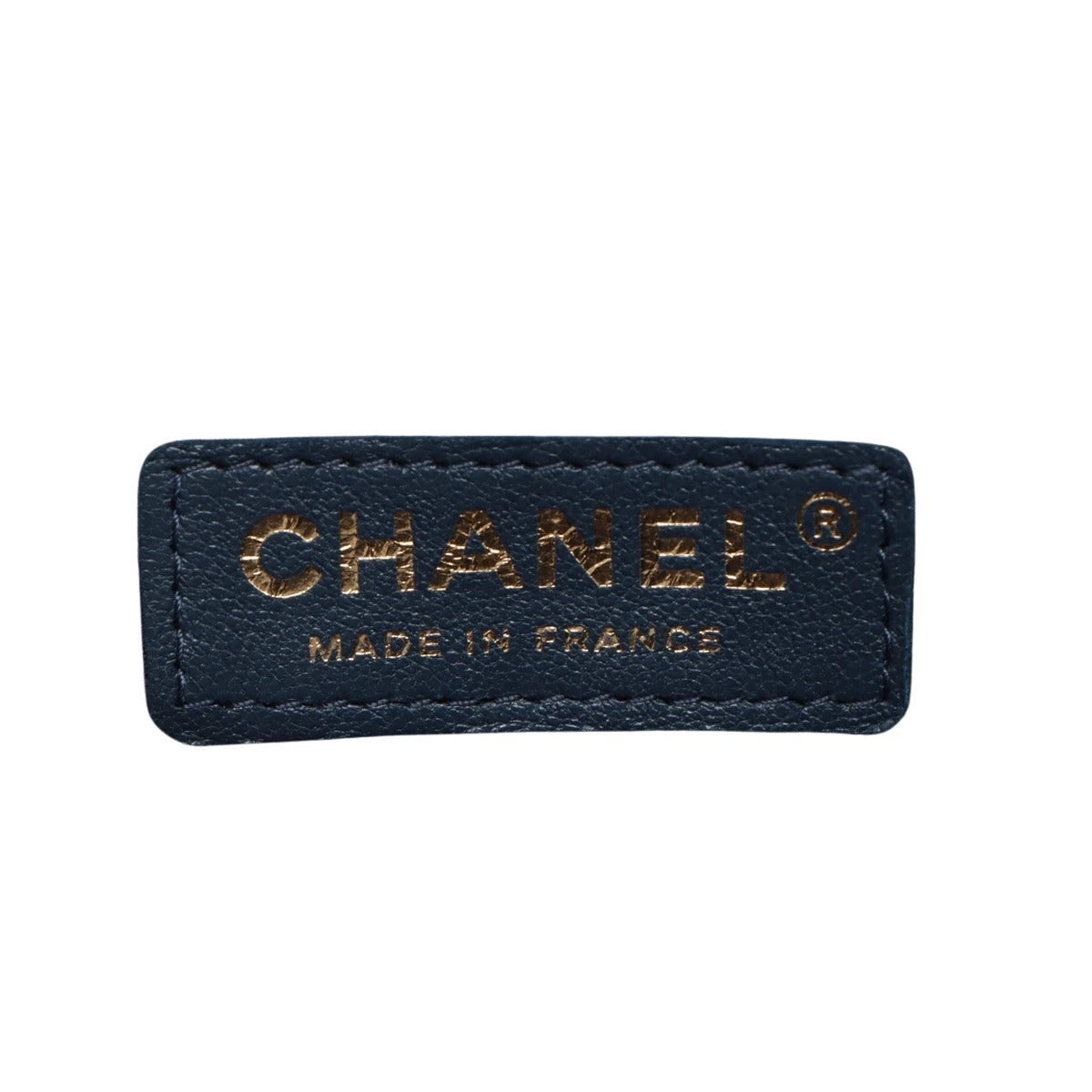 Pre-Loved Matelassé Mini Flap Crossbody Bag Quilted Leather Mini with Aged Gold Hardware, Navy