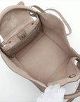 Pre-Loved Big Bag Tote Leather Small with Silver Hardware, Taupe