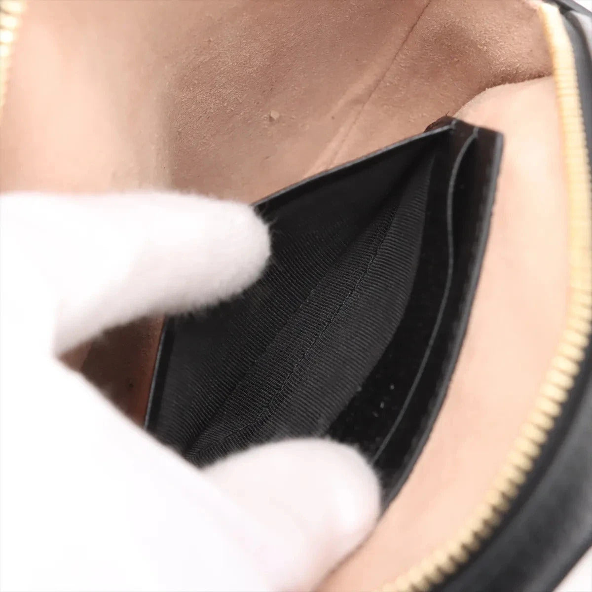 Pre-Loved Ophidia Backpack Leather Mini with Gold Hardware, Black
