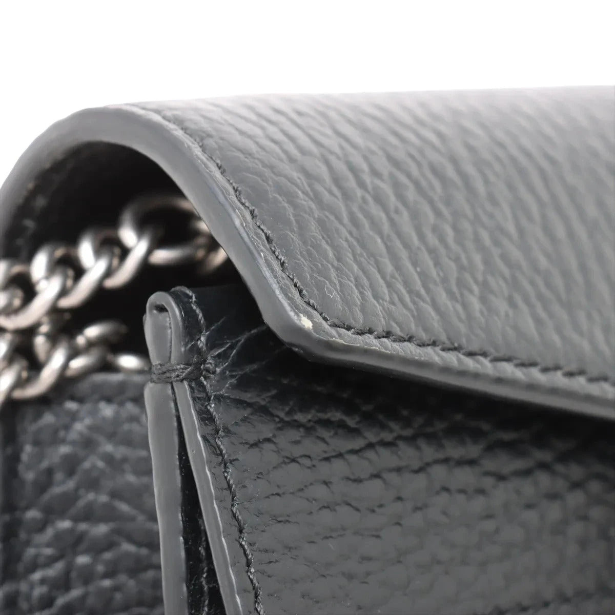 Pre-Loved Dionysus Crossbody Bag Leather Super Mini with Aged Silver Hardware, Black